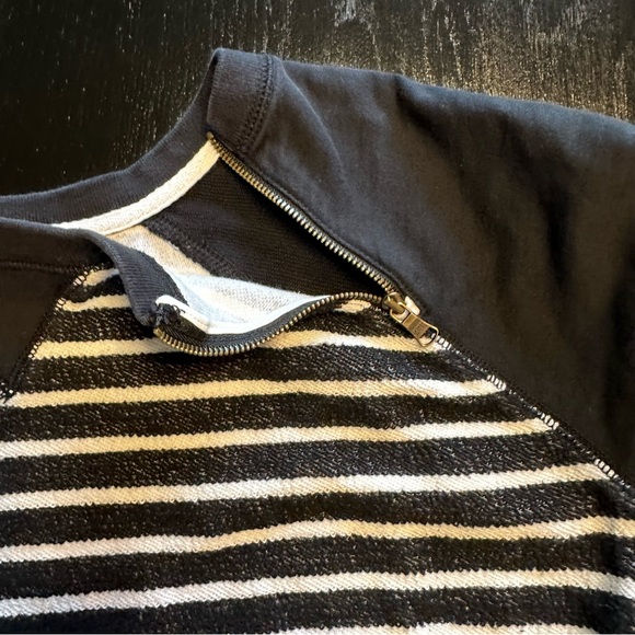 Ralph Lauren XXL 2X Black and White 3/4th length Sleeve Crewneck Sweater Zipper - Picture 4 of 8